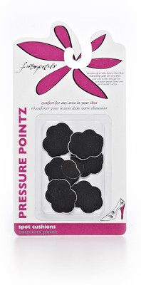 Foot Petals Pressure Pointz - Black PU Foam Toe Regular, Orthotic Shoe Insole(Black)