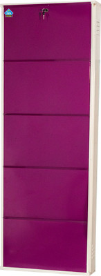 Delite Kom 24 Inches wide Five Door Powder Coated Wall Mounted Metallic Ivory Violet Metal Shoe Rack(Purple, 5 Shelves)
Delite Kom 24 Inches wide Five Door Powder Coated Wall Mounted Metallic Ivory Violet Metal Shoe Rack(Purple, 5 Shelves)