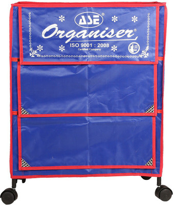 NHR Metal Collapsible Shoe Stand(Blue, 3 Shelves)