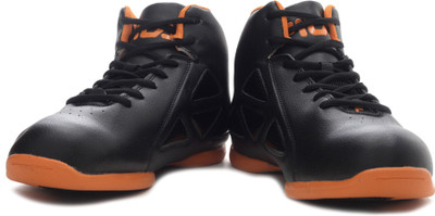 Fila Court View Basketball Shoes For Men(Black, Orange), Blk;org