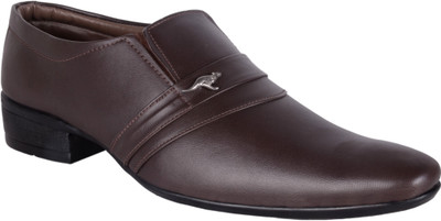 Walkalite Party Wear For Men(Brown)