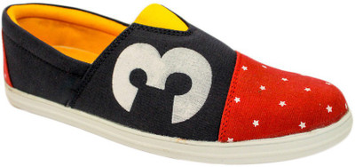 Promenade Leisure Casual Shoes For Men(Black, Red