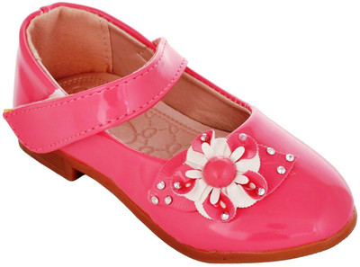 Glinchy Comfortable Party Wear Synthetic Leather Bellies For Women(Pink