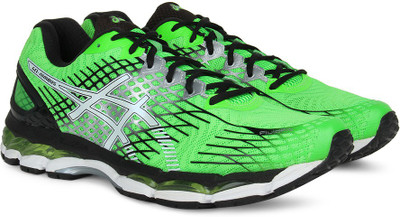 Asics Gel-Nimbus 17 Men Running Shoes For Men(Black, Green, White, Flash green/white/black
Asics Gel-Nimbus 17 Men Running Shoes For Men(Black, Green, White, Flash green/white/black