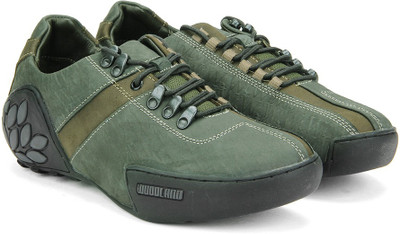 Woodland Leather Outdoor Shoes For Men(Green, Grey.green& black