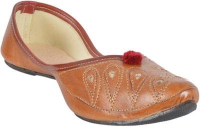 DFR Light Brown Jutti for Women Jutis For Women(Brown, 06 brown