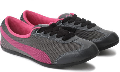 Puma Sneakers For Women(Grey, Dark shadow;fuchsia purple
