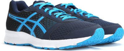 Asics PATRIOT Running Shoes For Men(Blue, Dark navy/blue jewel/black
