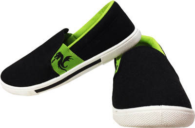 Fuoko DRAGON Loafers For Men(Black, Green