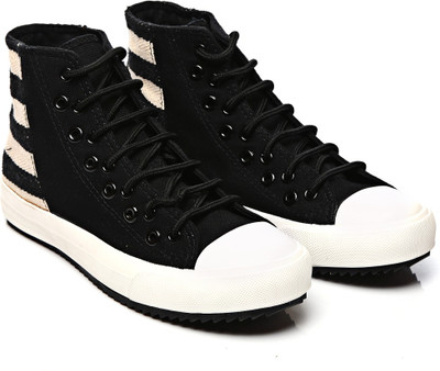 Nell W-780 Canvas Shoes For Women(Black)