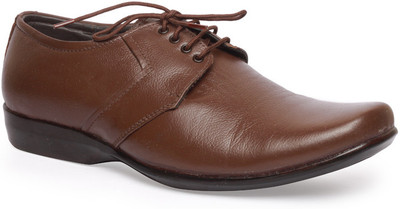 Leather King Johny Brown Lace Up For Men(Brown)