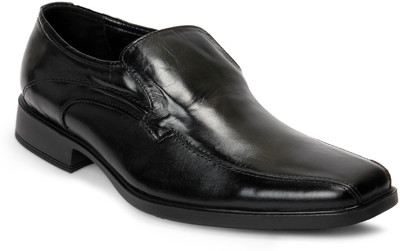 Bacca Bucci Black Slip On Shoes For Men(Black