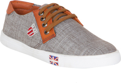 Wings Canvas Shoes For Men(Grey)