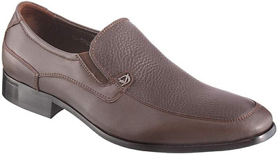 Metro Da Vinchi Slip On For Men(Maroon, 12;brown