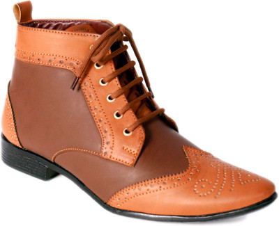 World Walker Hand Crafted Light Weight Brogue Boots Lace Up For Men(Brown, Tan
World Walker Hand Crafted Light Weight Brogue Boots Lace Up For Men(Brown, Tan