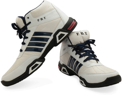 FBT Walking Shoes For Men(White, White-blue