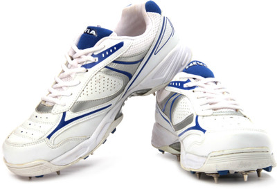 Nivia Lords Cricket Shoes For Men(For Batting, White;blue