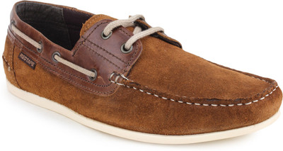 Red Tape Men Genuine Leather Boat Shoes For Men(Brown), Tan
