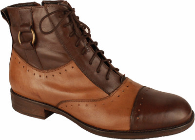 Salt N Pepper 14-320 Ray Tan Brown Mid Ankle Boots For Men(Black), Browntan