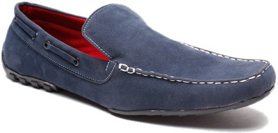 Zapatoz Thunder Blue Loafers For Men(Blue)