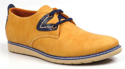 Vebero Dude-Cloud 9 LaceUps Casuals For Men(Yellow)