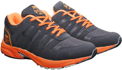 Port Glider Orng Gry Running Shoes For Men(Black), Orange