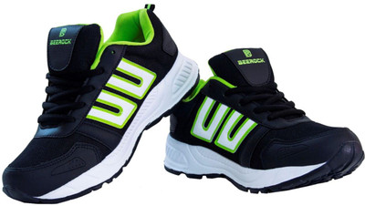 Beerock Beta Running Shoes For Men(Black, Black/green