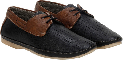 Kraasa Egypt Boat Shoes For Men(Black