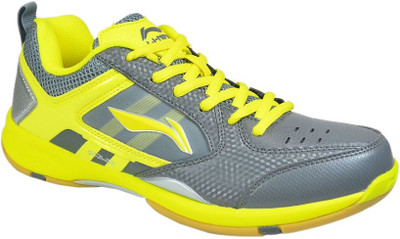 Li-Ning Badminton Shoes For Women(Grey, Yellow