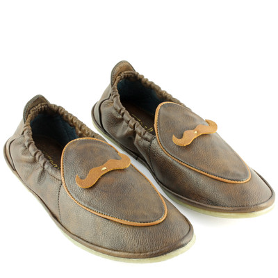 DeVEE Be a Men Mustache Custom Fit Brown Mojaris For Men(Brown