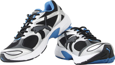 Puma Axis III IND Running Shoes For Men(Black, White, Black & puma silver