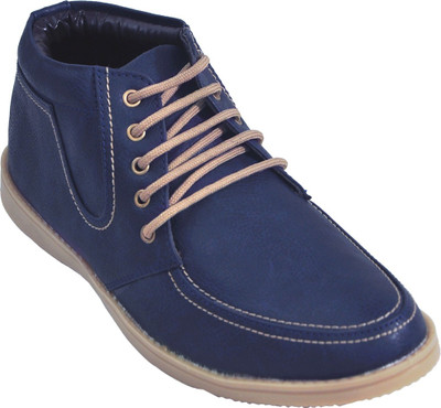 Adjoin Steps Lace Up Casual Shoes For Men(Blue