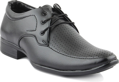 Golden Sparrow Lace Up Shoes For Men(Black