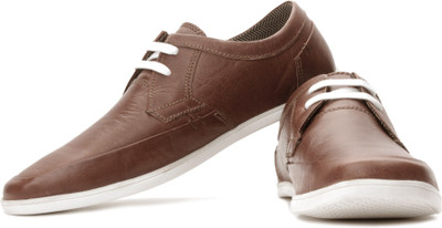 Red Tape Men Genuine Leather Boat Shoes For Men(White, Tan), 2b;brown