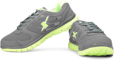 Sparx SM-197 Running Shoes For Men(Green, Grey), Grey flourscent green