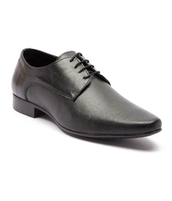 Red Tape Genuine Leather Lace Up Shoes For Men(Black