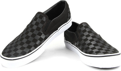 Vans Men Loafers For Men(Black, Grey, (checkerboard) black/black