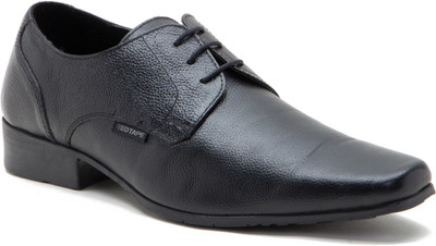 Red Tape Genuine Leather Lace Up Shoes For Men(Black