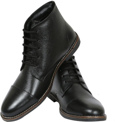 Moladz Ruff Black Boots For Men(Black