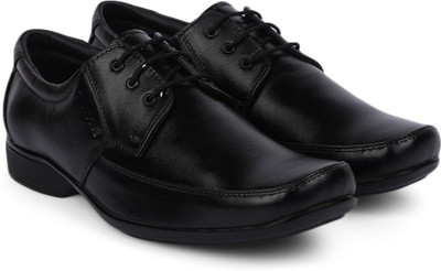 Provogue Genuine Leather Lace up shoes For Men(Black