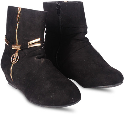 Anand Archies Boots For Women(Black)