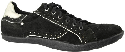 Salt N Pepper XXX Black and White Sneakers For Men(Black, Black white