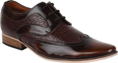 Lujo Lace Up For Men(Brown, 002;brown