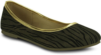 Get Glamr Tigeres Bellies For Women(Black, Olive, Gold