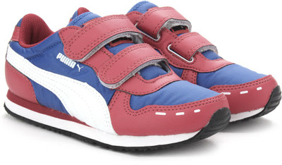 Puma Boys & Girls, White-crimson-nautical blue-dark shadow