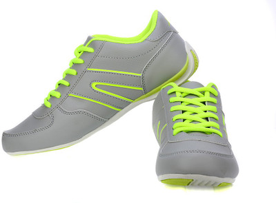 Sparx Trendy Grey Running Shoes For Women(Grey, Green