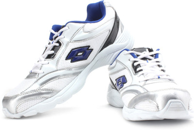 Lotto Twister Running Shoes For Men(White, Silver, Blue), White;grey;navy