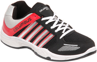 Columbus Dynamic Black Running Shoes For Men(Red, Black
