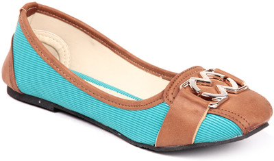 Ignis Corduroy Buckle Bellies For Women(Blue, Ltblue