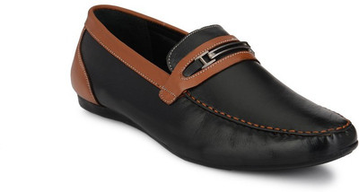 ZebX Loafers For Men(Black